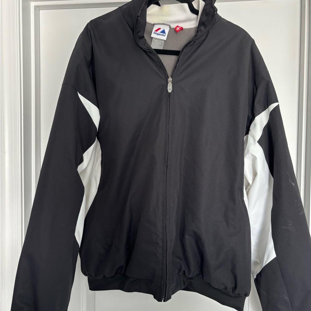 Majestic Black and White Bomber Jacket
